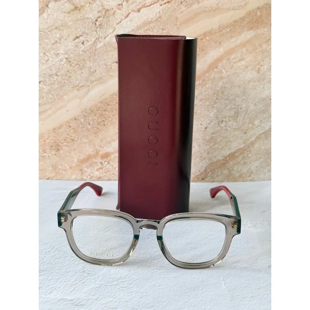 NEW Gucci GG1992O Transparent Brown Eyeglasses Frames